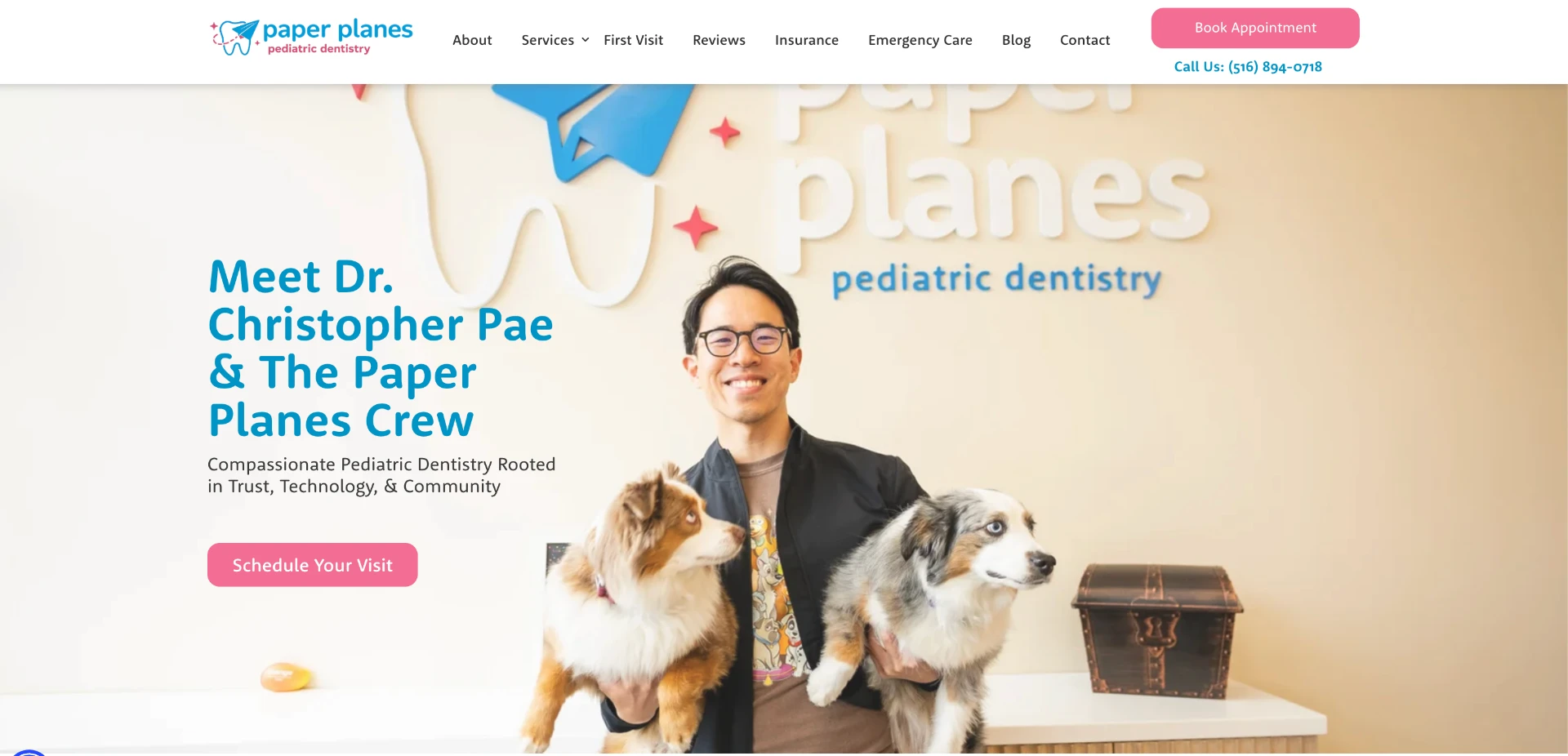 Paper Planes Pediatric website