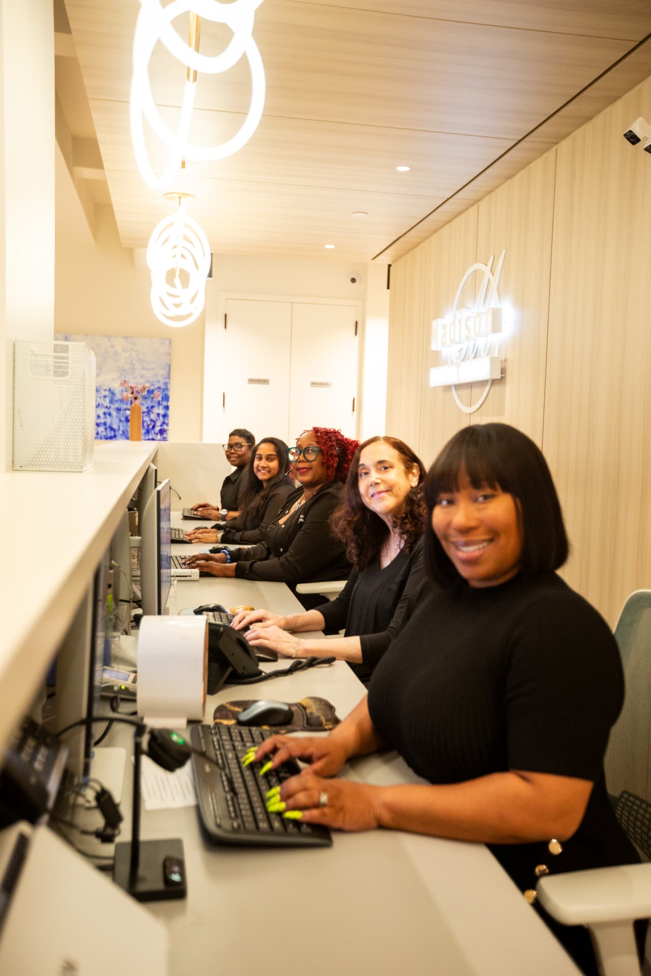 The Madison Dental Group front desk team at work